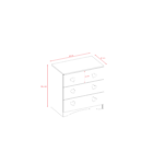 Συρταριέρα Julia Λευκή 80,5x80x41 - Image 6