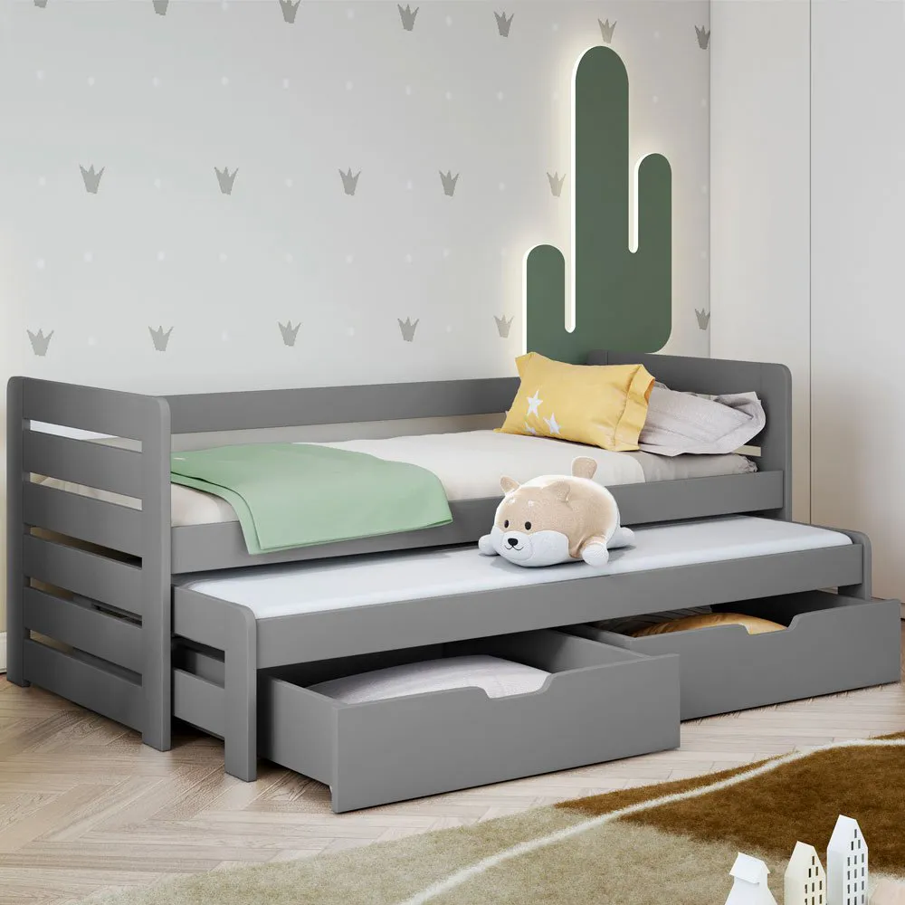 tomasz-szary-akryl_-1691496557 Tomas 2 ατόμων Παιδικό κρεβάτι ΜΑΣΙΦ με συρόμενο - Image 6