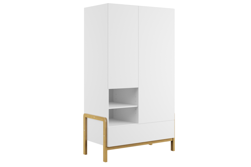 victor1 Ντουλάπα Victor Λευκή 180x94x55 εκατοστά - Image 1