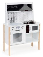 Ξύλινη κουζίνα για παιδιά με ήχους Ecotoys - Image 2