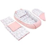 Βρεφική Φωλιά Λουλουδάκια με Σετ Δώρου 4+1