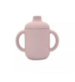 Ποτηράκι σιλικόνης με χερούλια Dusty Pink 120ml