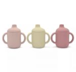 Ποτηράκι σιλικόνης με χερούλια Dusty Rose 120ml - Image 3