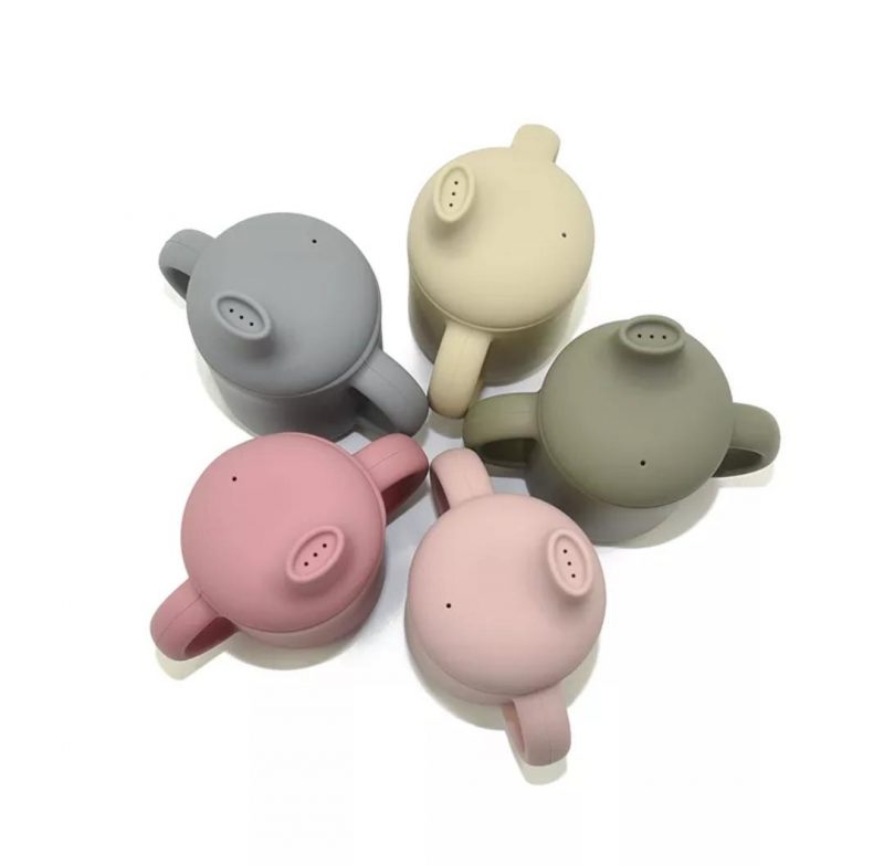 thumbnail (15) Ποτηράκι σιλικόνης με χερούλια Dusty Rose 120ml - Image 4