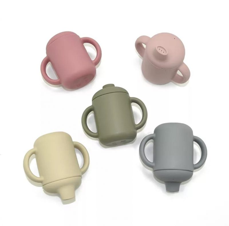 thumbnail (16) Ποτηράκι σιλικόνης με χερούλια Dusty Rose 120ml - Image 5