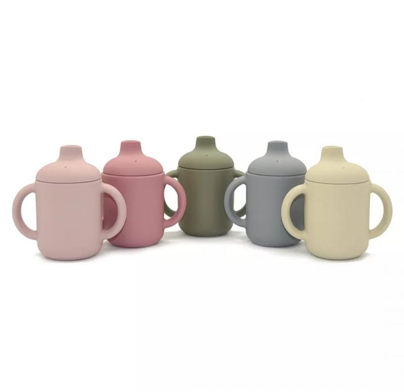 thumbnail (17) Ποτηράκι σιλικόνης με χερούλια Dusty Rose 120ml - Image 6