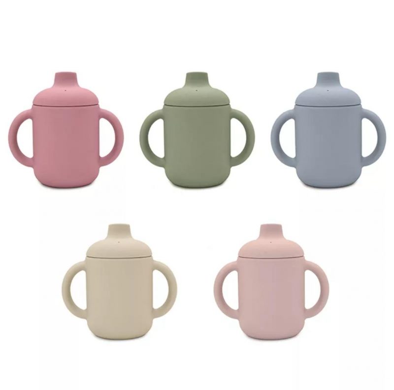 thumbnail (18) Ποτηράκι σιλικόνης με χερούλια Dusty Rose 120ml - Image 7