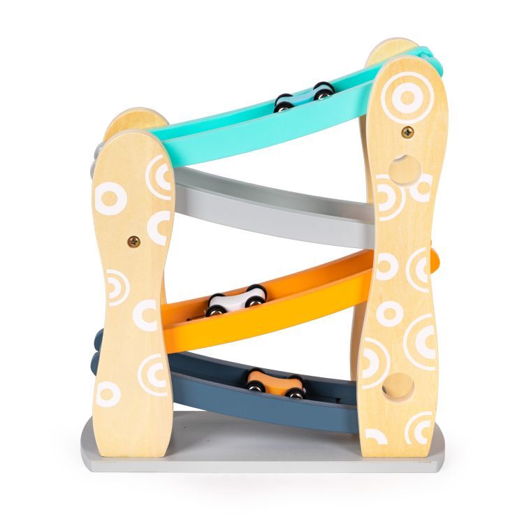 πιστα1 Ξύλινη Πίστα Τσουλήθρα με 3 Αυτοκίνητα - Image 1