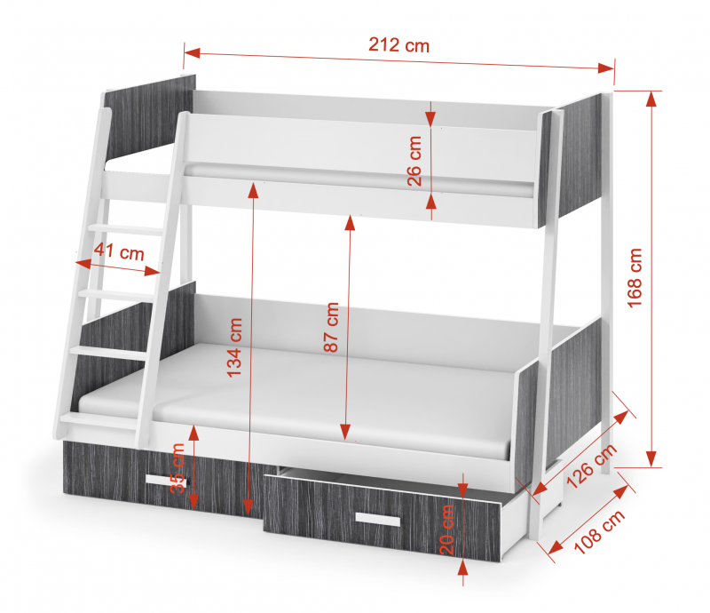 moritz-diastaseis MORITZ - Κουκέτα με Συρτάρια - Image 3