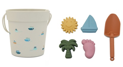 Κουβαδάκι Καραβάκια Σετ κουβαδάκι σιλικόνης Boats BabyLlama - Image 1