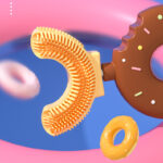 Παιδική οδοντόβουρτσα σε σχήμα U Donut Blue - Image 4