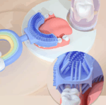 Παιδική οδοντόβουρτσα σε σχήμα U Blue Rainbow - Image 3