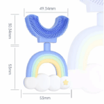 Παιδική οδοντόβουρτσα σε σχήμα U Blue Rainbow - Image 4