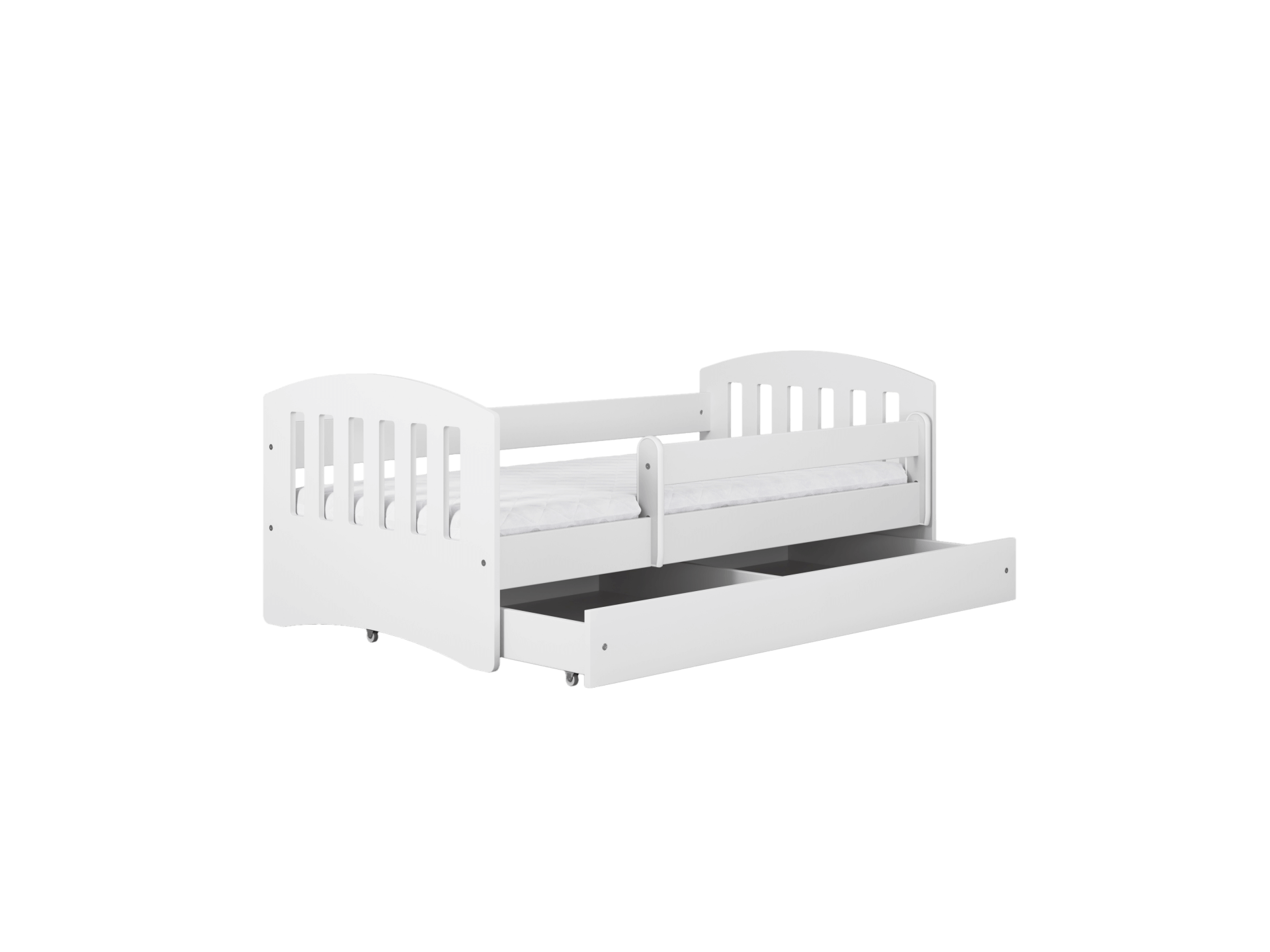 CLASSICWHITE1 Classic - White Παιδικό κρεβάτι (Με συρτάρι + δώρο το στρώμα) - Image 1