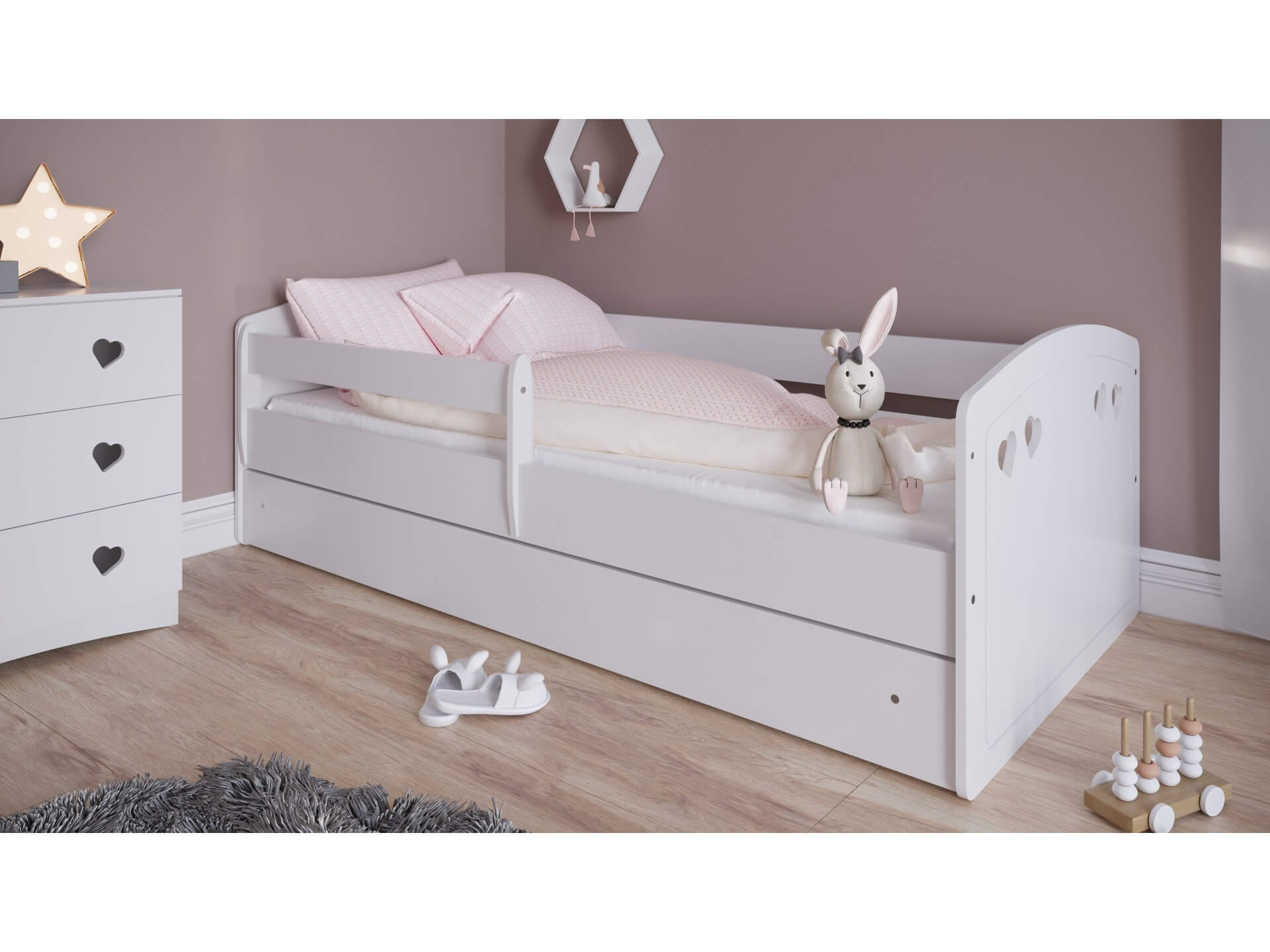 JULIAWHITE4 Julia White Παιδικό κρεβάτι (Με συρτάρι) - Image 2