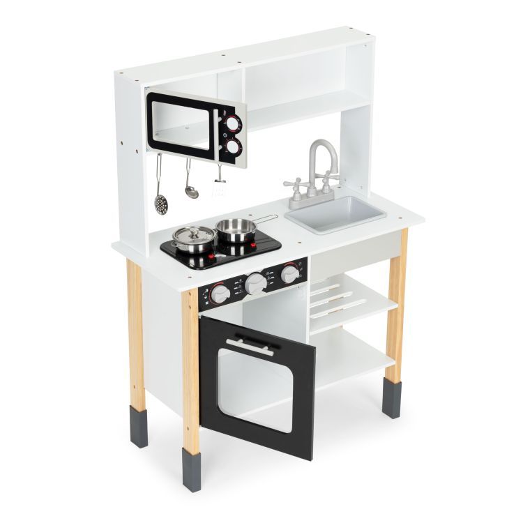 Xilini kouzina me fourno Ξύλινη κουζίνα με ηχητικά εφέ και αξεσουάρ - Image 8