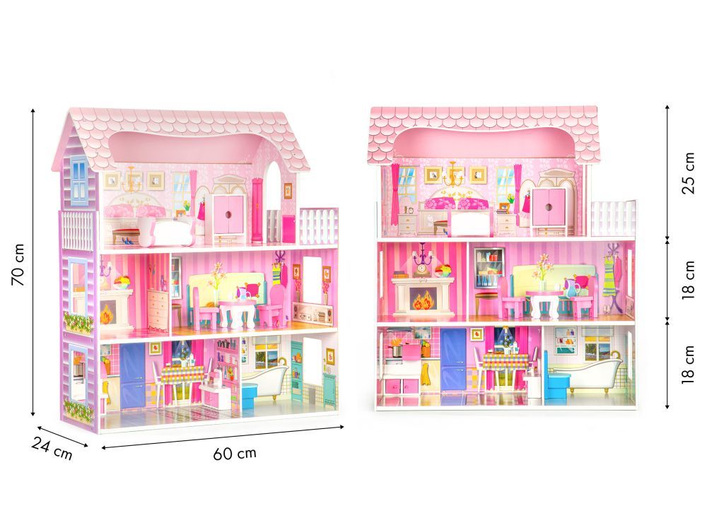2_max Ξύλινο κουκλόσπιτο με έπιπλα - Image 3