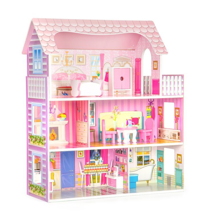 7_max Ξύλινο κουκλόσπιτο με έπιπλα - Image 7