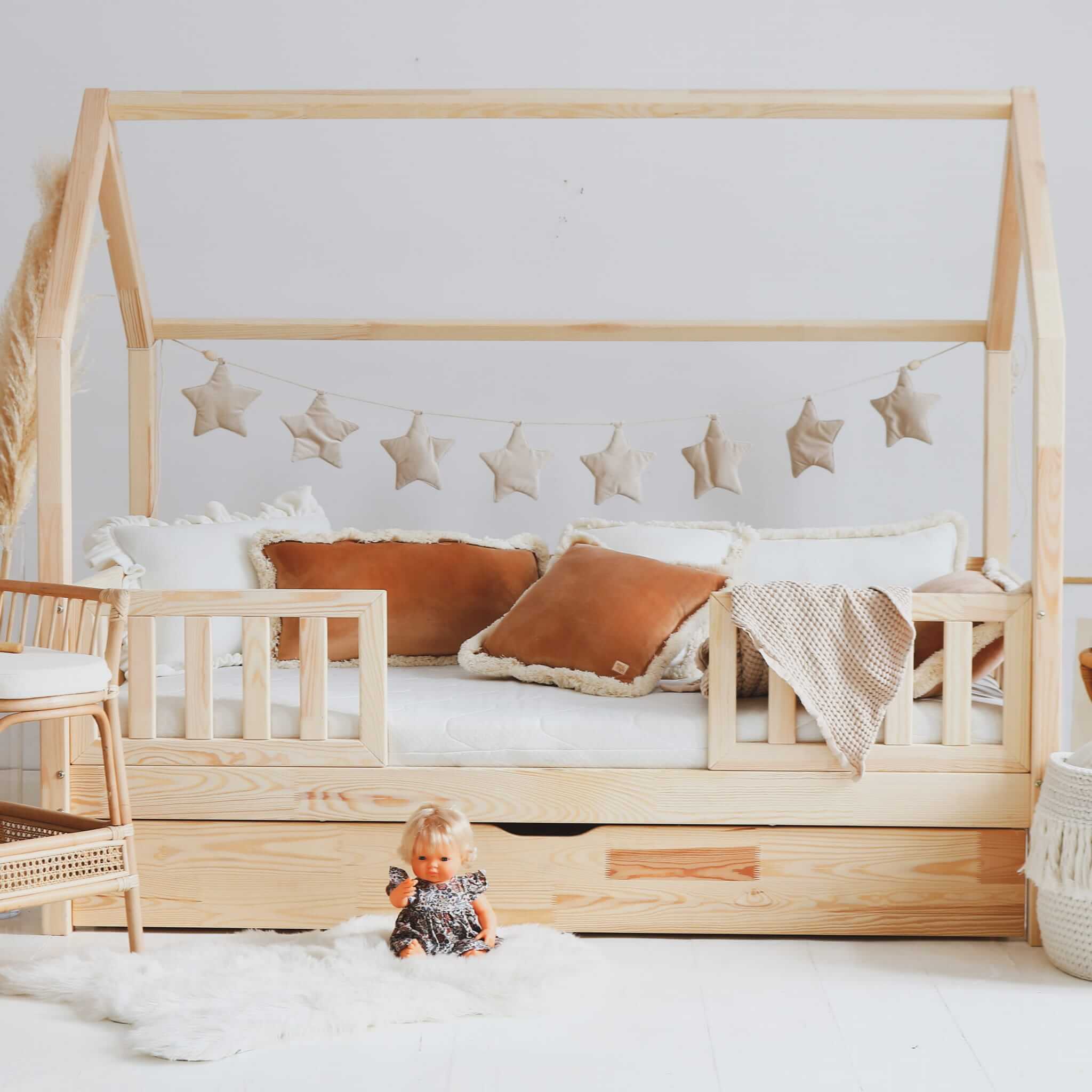 Bianco Montessori DUO PLUS sosna4 Bianco DUO PLUS κρεβάτι μασίφ με συρτάρι / δεύτερο κρεβάτι - Image 5