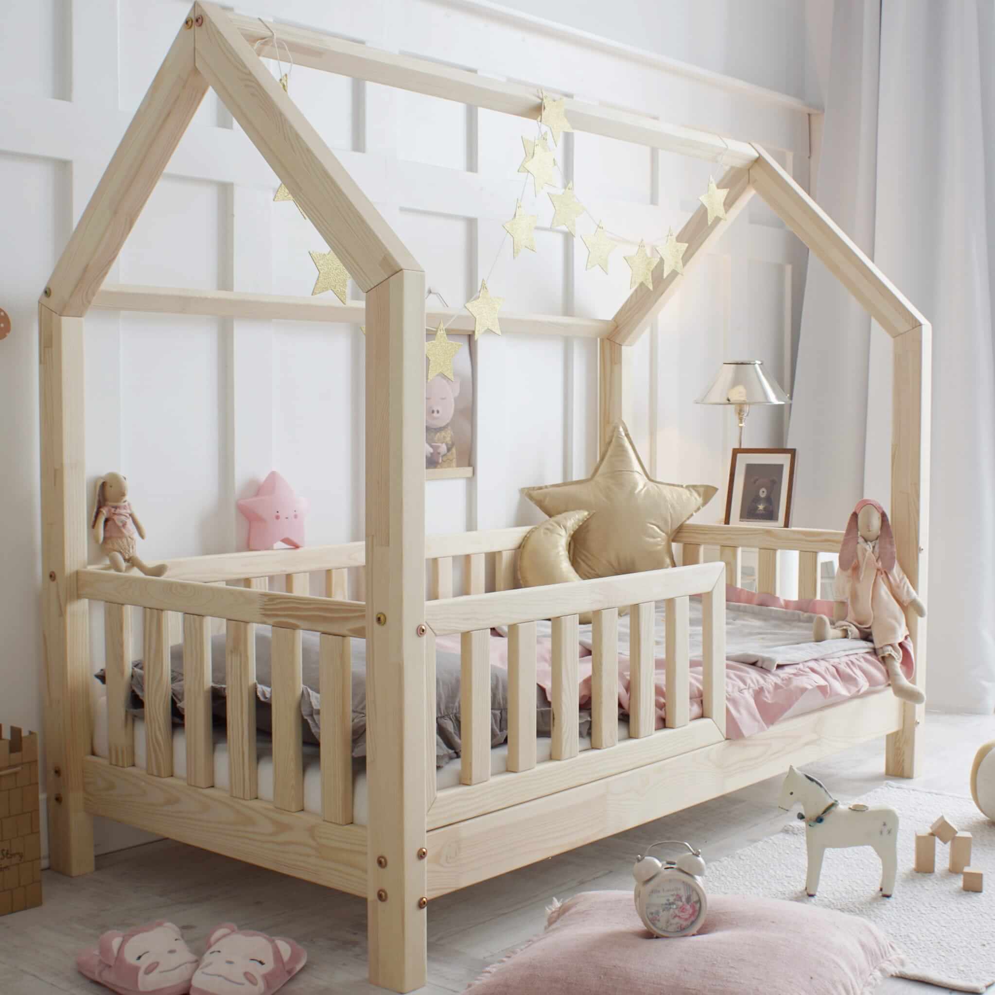 Bianco Montessori2 Bianco Montessori παιδικό κρεβάτι μασίφ φυσικό ξύλο - Image 1