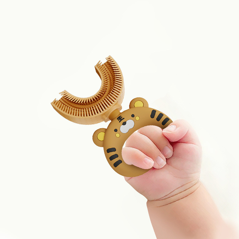 tiger hand Παιδική οδοντόβουρτσα σε σχήμα U Τίγρης Κόκκινη - Image 7