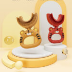 Παιδική οδοντόβουρτσα σε σχήμα U Τίγρης Κόκκινη - Image 2