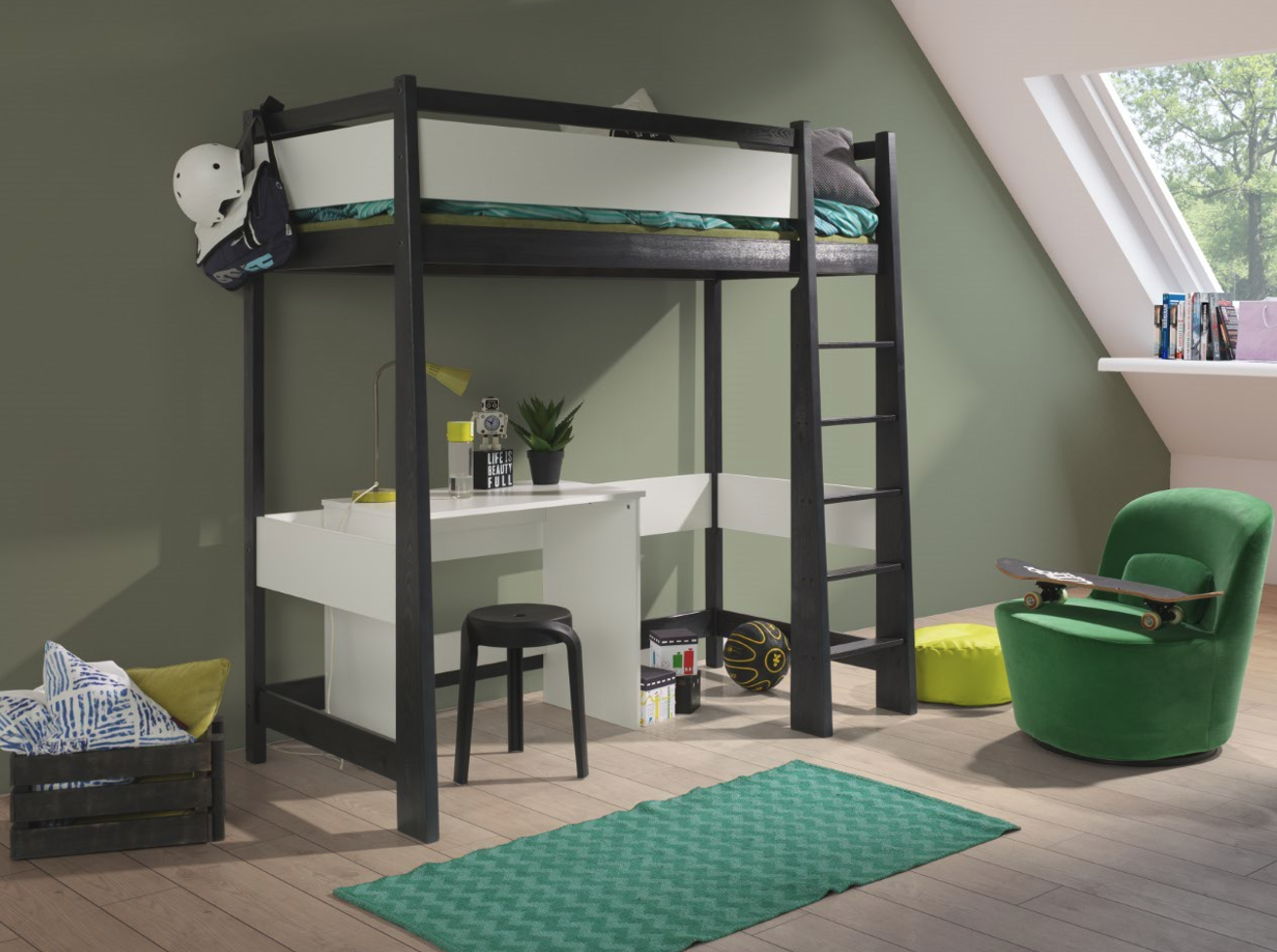 TEDE high bunk bedPNG TEDE Κουκέτα - Γραφείο - Image 1