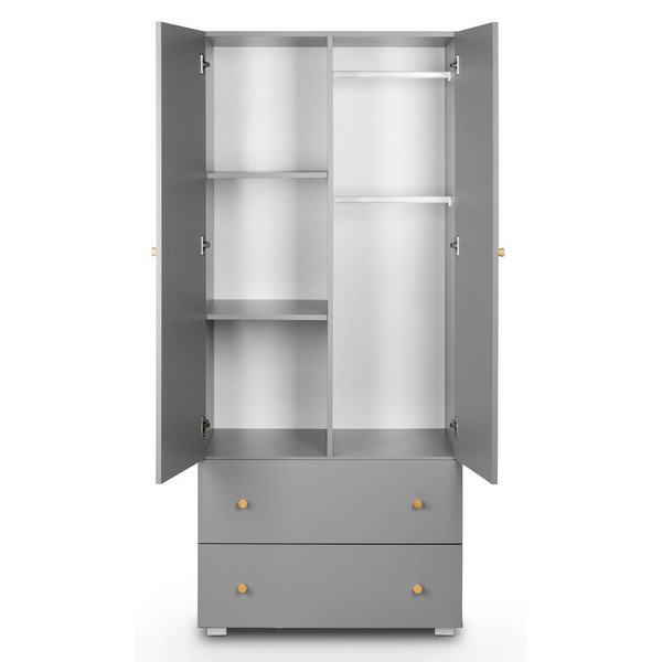 ntoylapa-anoixti-pauline-grafit-2 Βρεφική δίφυλλη ντουλάπα Pauline - Image 2