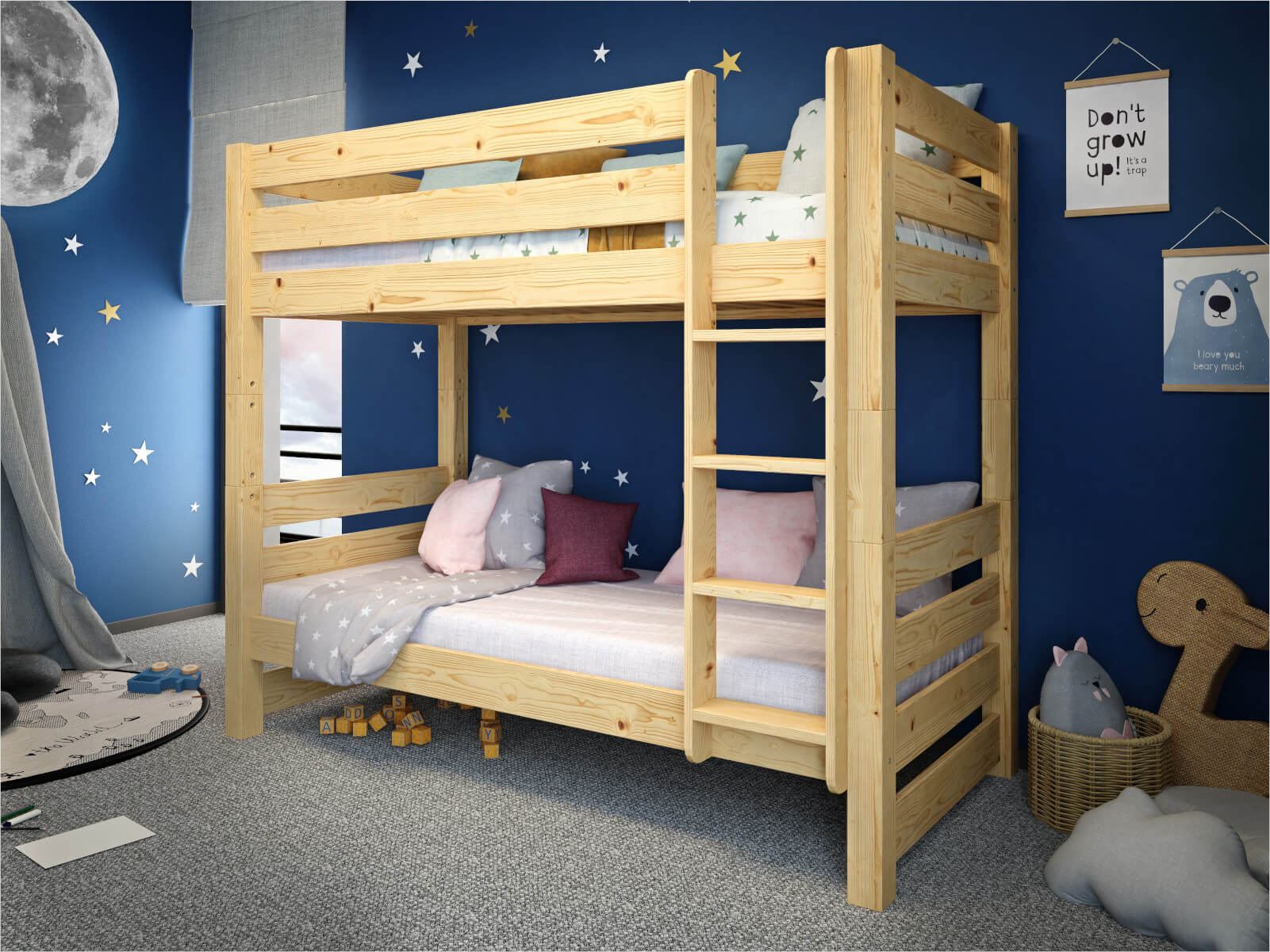 JAN KOUKETA 1 EVEREST Κουκέτα ΜΑΣΙΦ για στρώματα 200×90 (ΧΩΡΙΣ ΣΚΕΠΗ) - Image 1