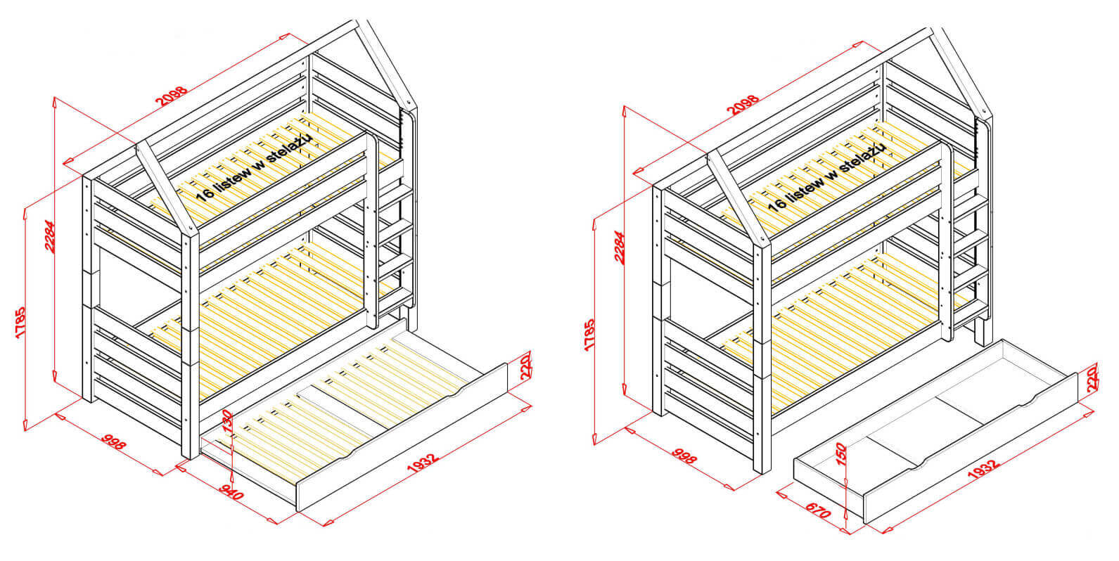 JAN KOUKETA 4 EVEREST Κουκέτα ΜΑΣΙΦ για στρώματα 200×90 - Image 3