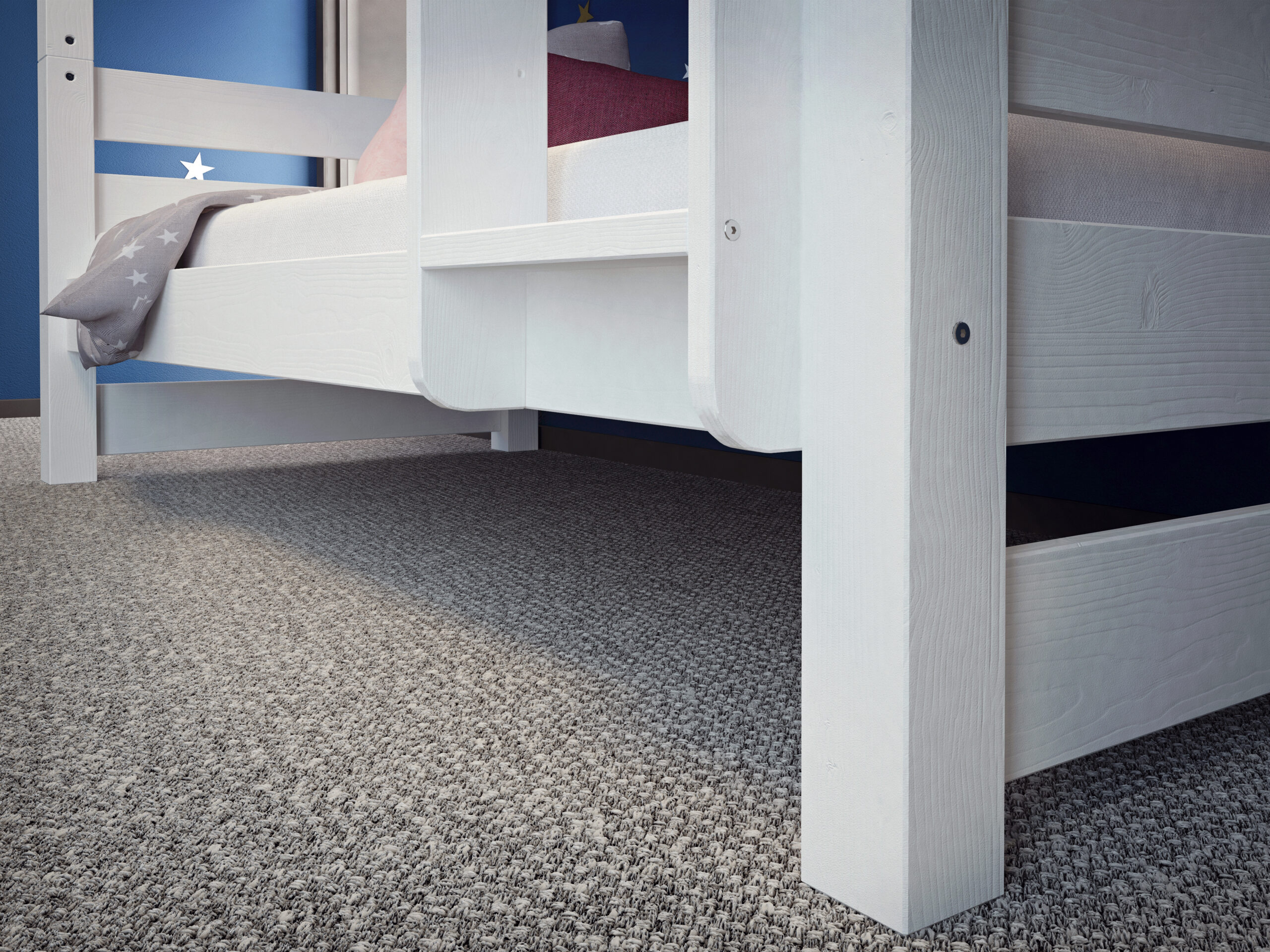 Jan_1_bialy_detal EVEREST Κουκέτα ΜΑΣΙΦ ΛΕΥΚΗ για στρώματα 200×90 - Image 4