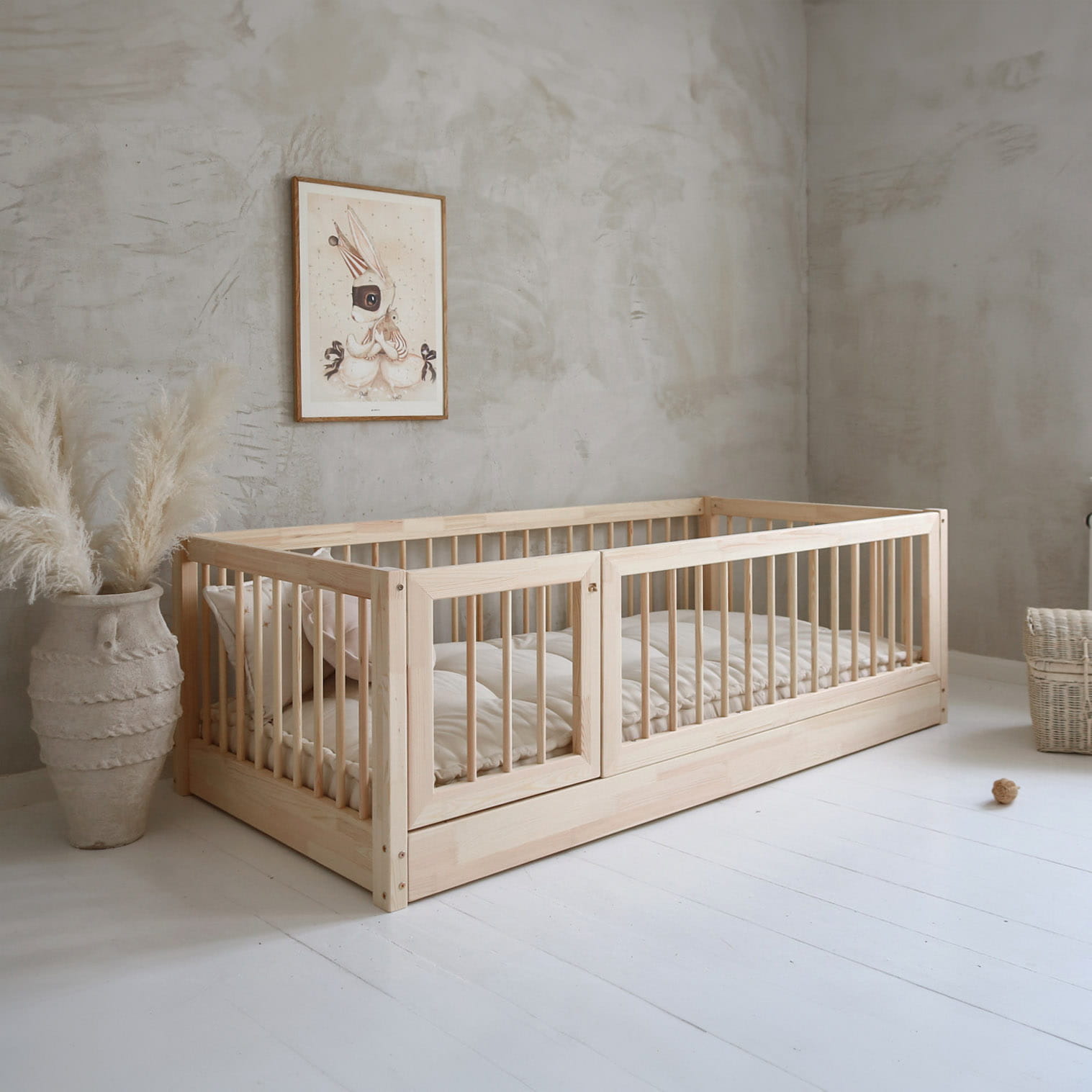 kwadraty4_0001_7 (1) Bambi κρεβάτι rung rail με προστατευτικό καγκελοφράχτη (πόδι 0 εκ.) - Image 8