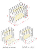 EVEREST Κουκέτα ΜΑΣΙΦ Γκρι για στρώματα 200×90 - Image 6