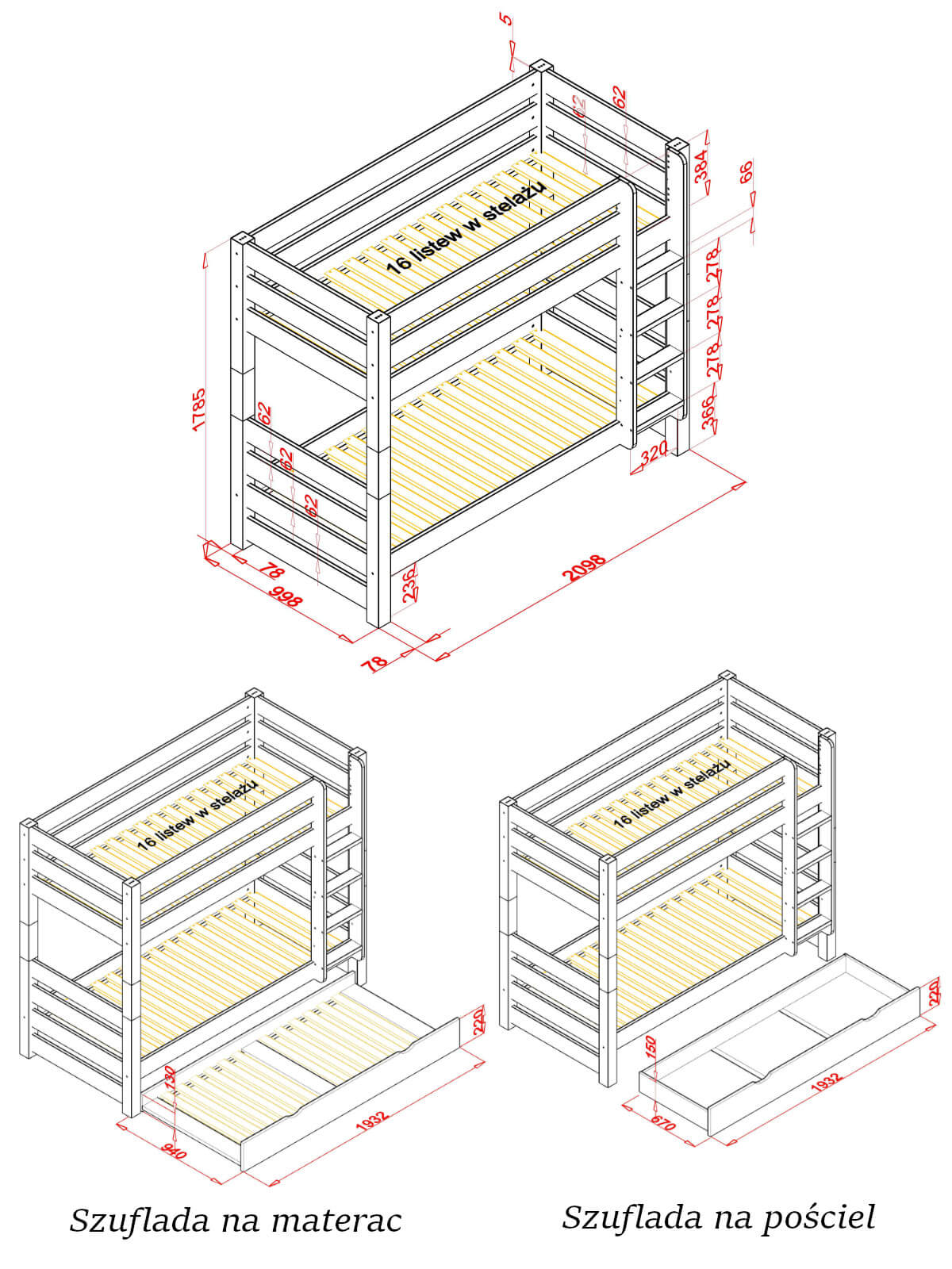 0e24284ed4d3c58cba38960b2c712534 EVEREST Κουκέτα ΜΑΣΙΦ Γκρι για στρώματα 200×90 - Image 6