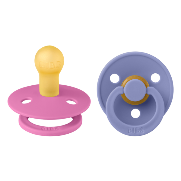 BIBS Colour Καουτσούκ Bubblegum/Peri 6-18 μηνών 2τμχ - Image 1