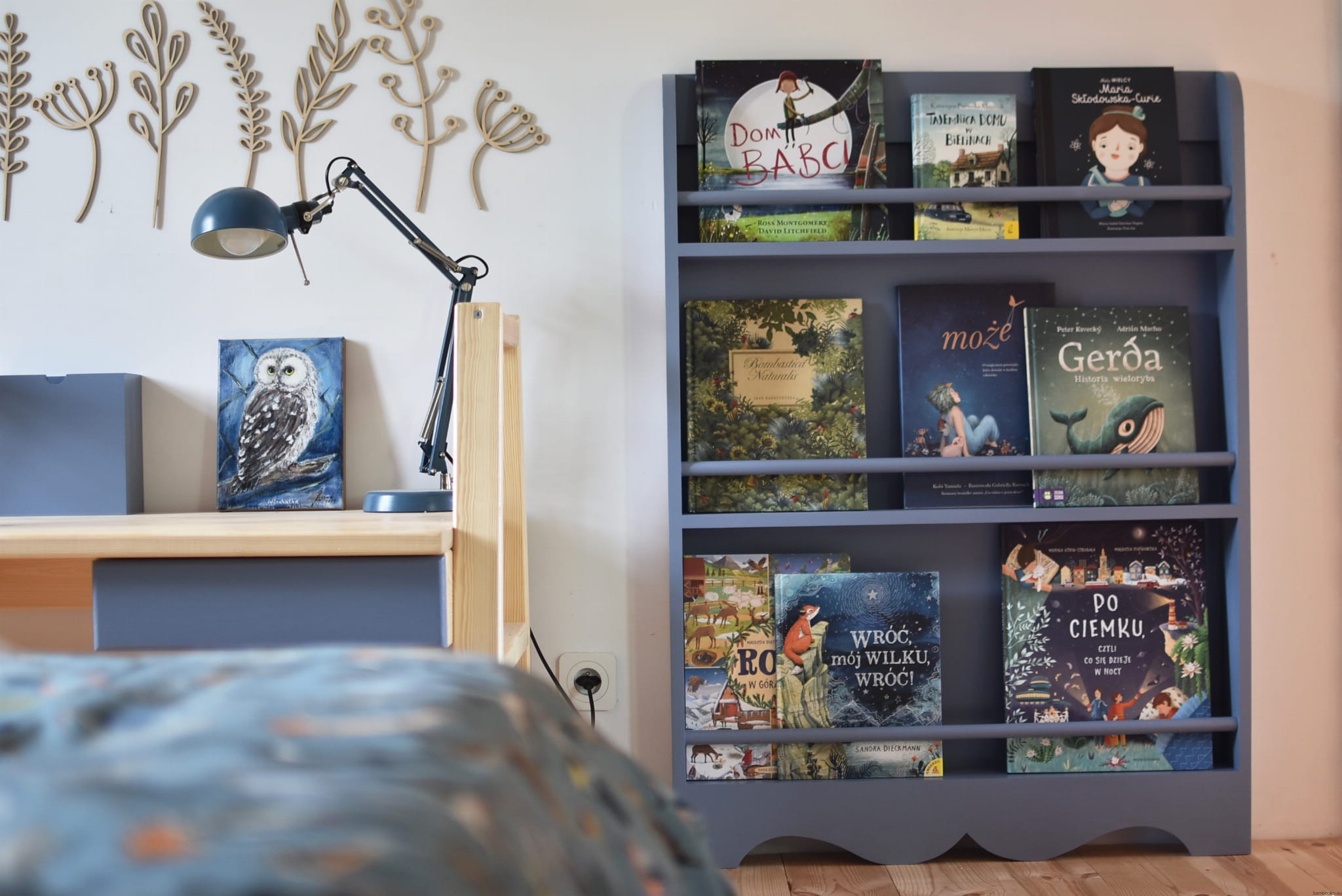 biblioteczka-mrozny-niebieski-Bambooko Βιβλιοθήκη Vintage - Image 7