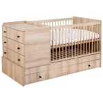 Παιδικό κρεβάτι με συρτάρι Compact 3 σε 1 Oak