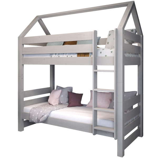 lozko-pietrowe-oliwier-szare EVEREST Κουκέτα ΜΑΣΙΦ Γκρι για στρώματα 200×90 - Image 9