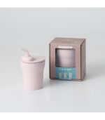 Ποτηράκι PLA με καλαμάκι Ροζ