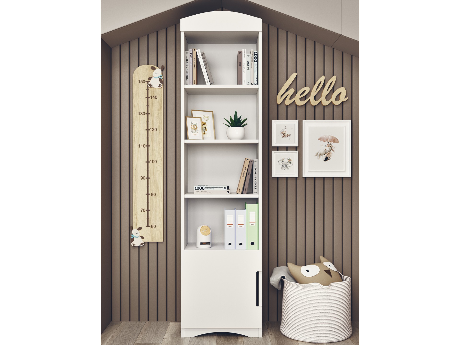 regal-pojedynczy-classic (2) Βιβλιοθήκη μονή Classic Λευκή - Image 1