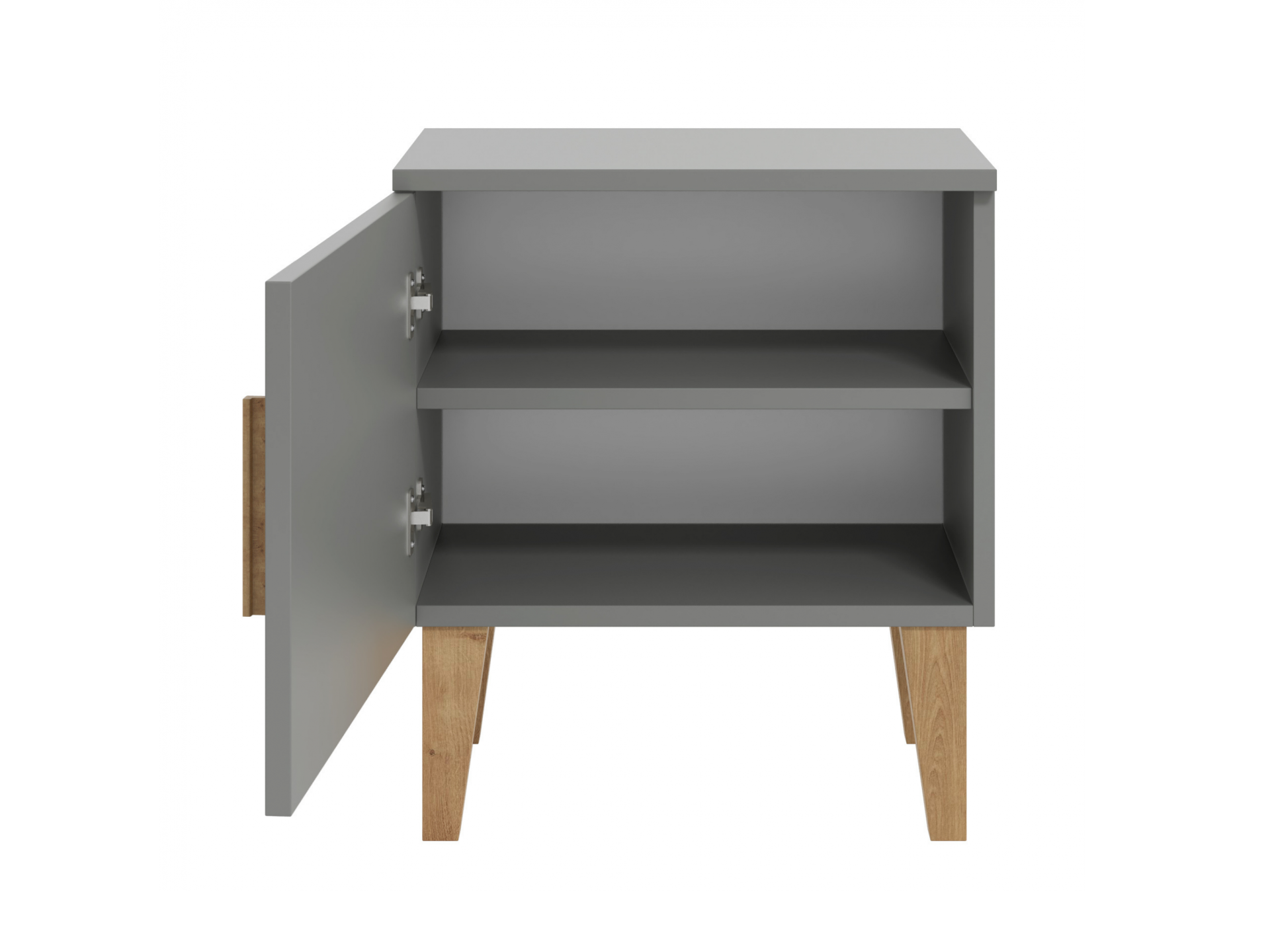 szafka-nocna-kubi-szara (1) Κομοδίνο Kubi Γκρι - Image 2