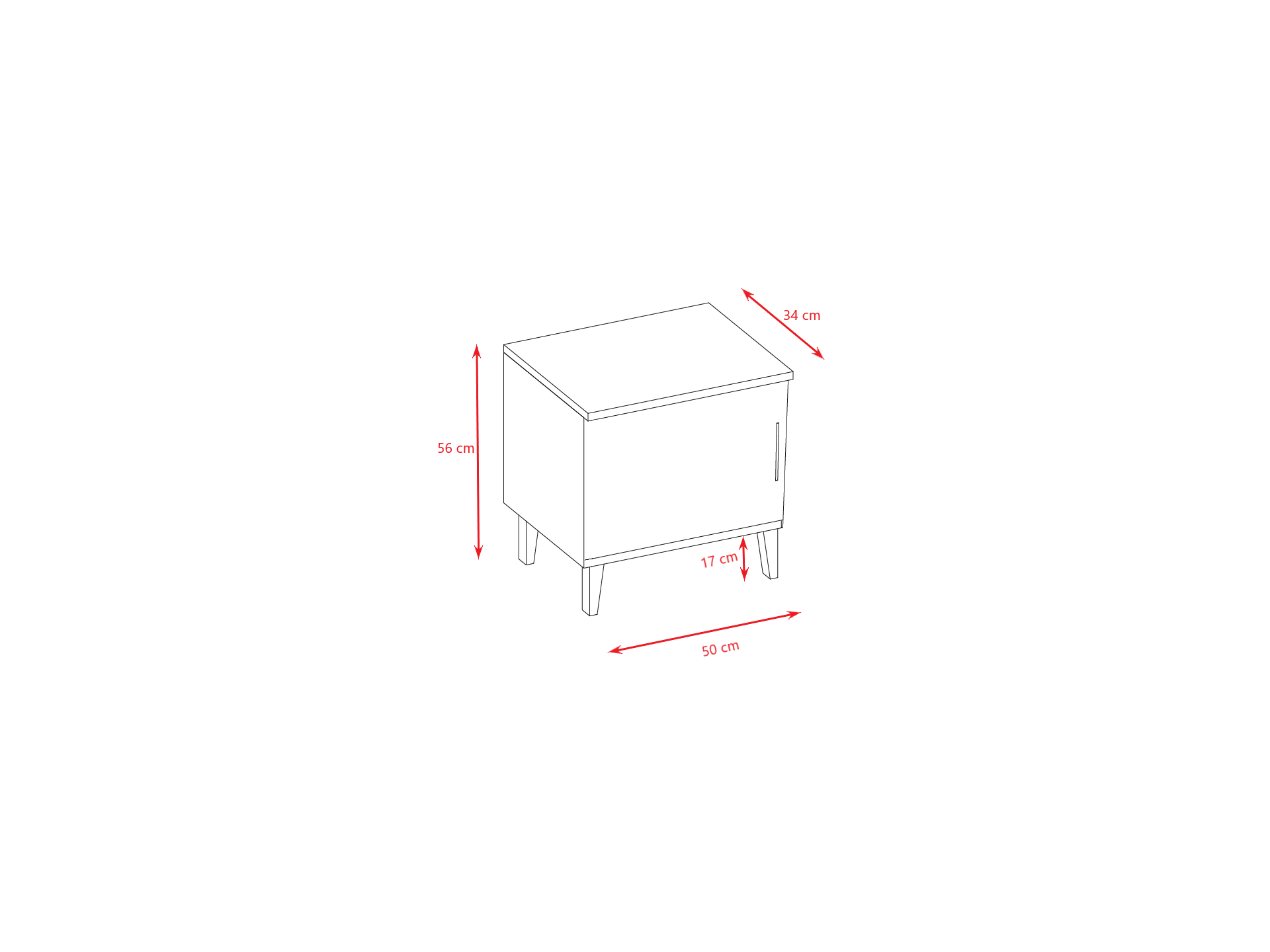 szafka-nocna-kubi-szara (4) Κομοδίνο Kubi Γκρι - Image 5