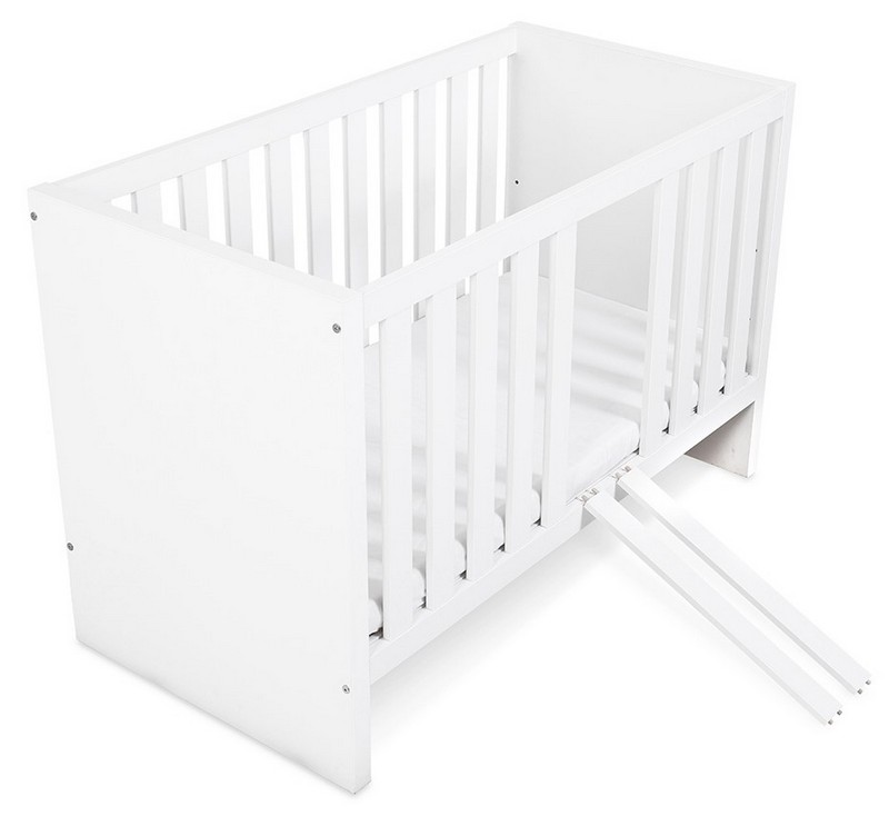 lozko-amelia-biala-wyjmowane-szczeble Κούνια κρεβάτι Amelia 120x60 εκ. Λευκή - Image 6