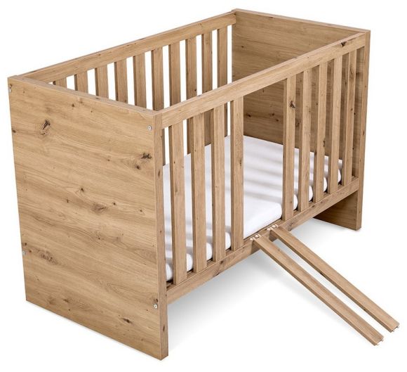 lozko-amelia-dab-wyjmowane-szczeble Κούνια κρεβάτι Amelia 120x60 εκ. Oak - Image 7