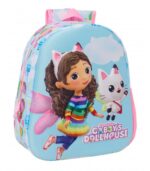 Σακίδιο 3d Gabby's Dollhouse 27x10x33 εξωτερική τσέπη για παγούρι