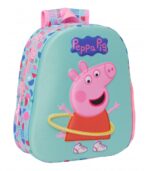 Σακίδιο 3d Peppa 27x10x33 εξωτερική τσέπη για παγούρι