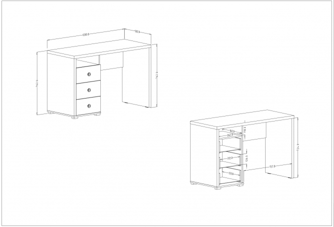 IRIS II -Dimensions Παιδικό γραφείο Iris II - Image 4