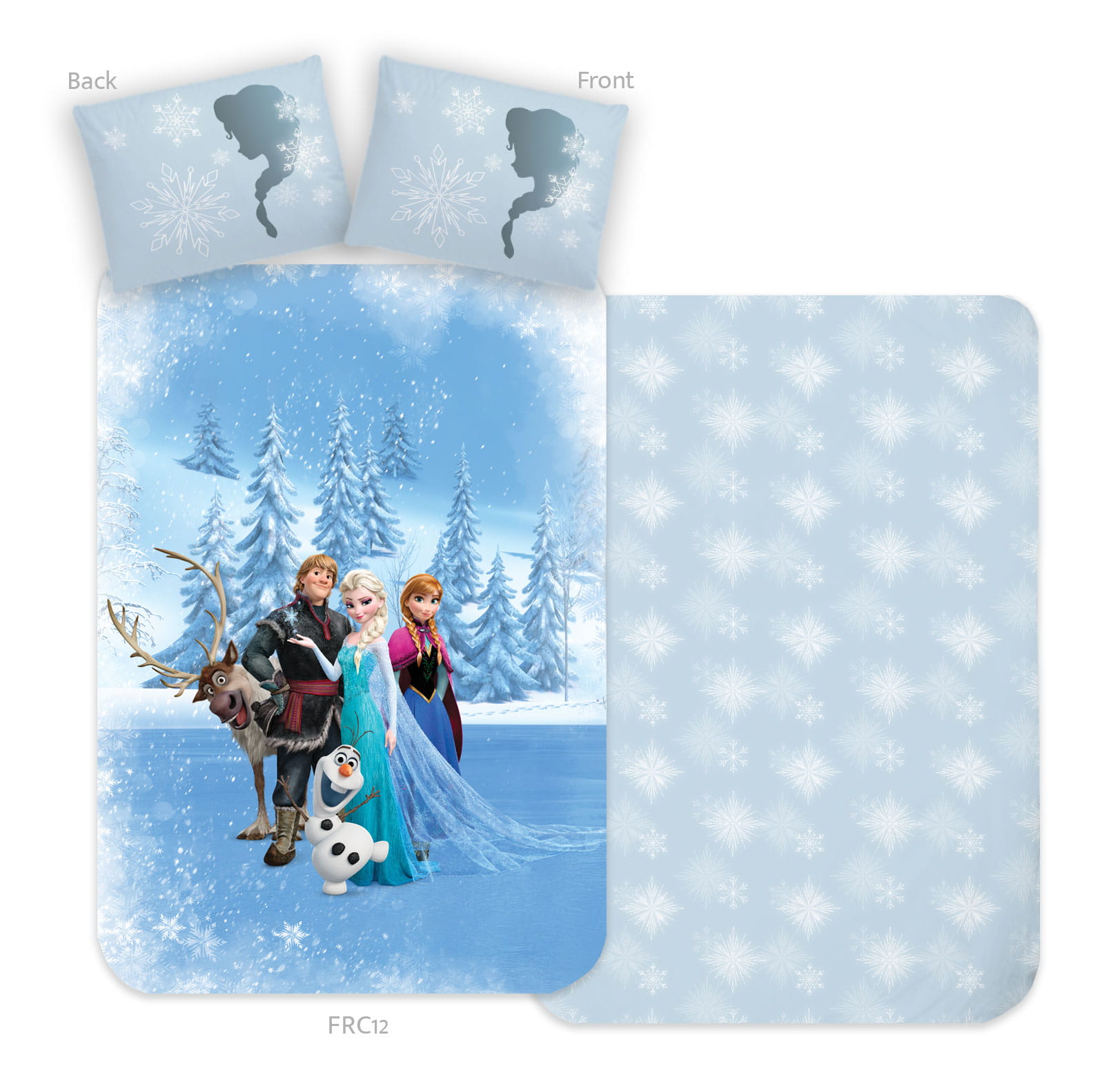 frozen-kpl-poscieli-140x200-60x70-fr13399-13-10 Παπλωματοθήκη Frozen 140x200εκ. +Μαξιλαροθήκη 70x90εκ. - Image 1
