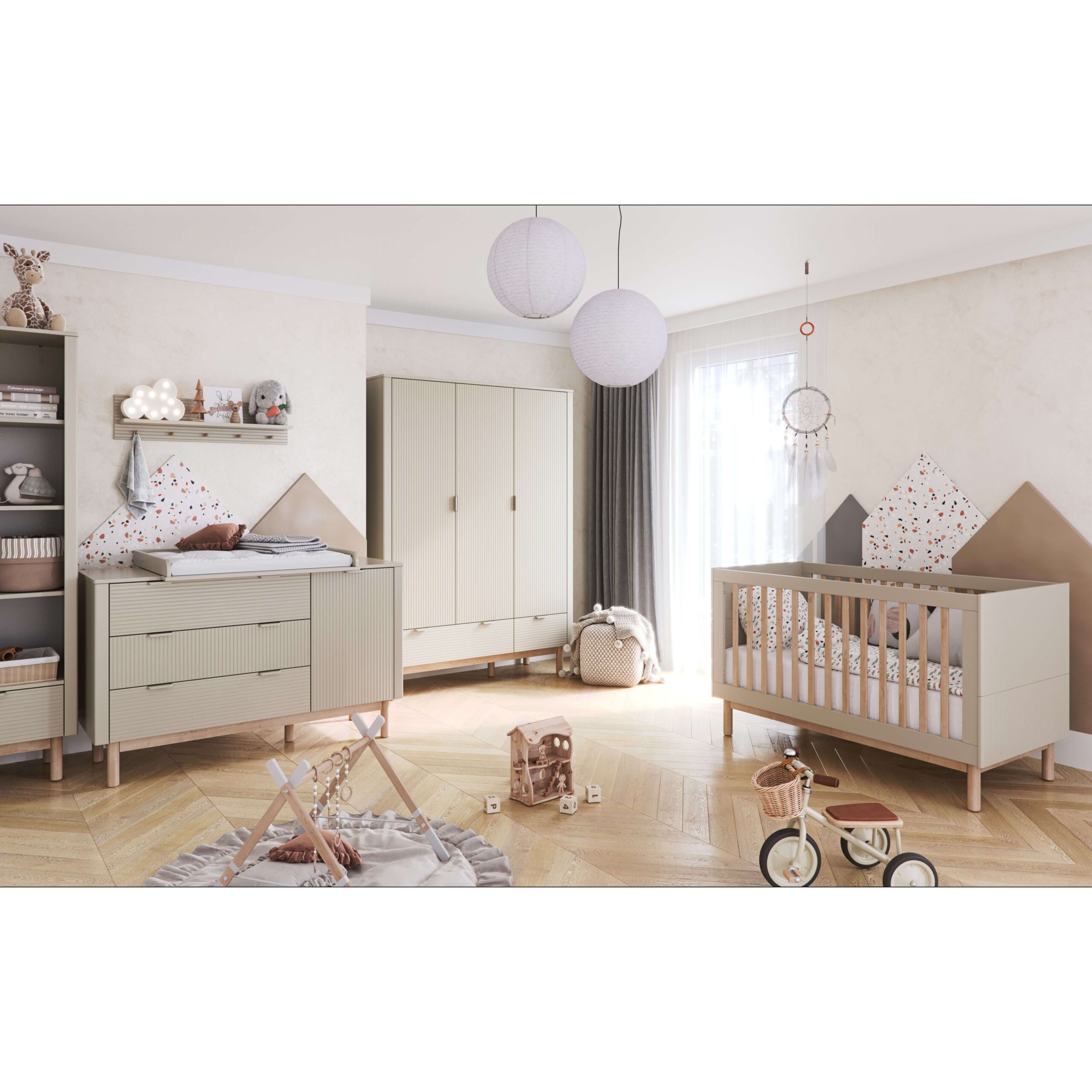 white-Miloo_champagne Miloo Βρεφική Κούνια - Κρεβάτι 140x70εκ. - Image 3