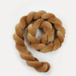 Πάντα πλεξούδα τριπλή χειροποίητη Velvet 200x14εκ Cinnamon - Image 2